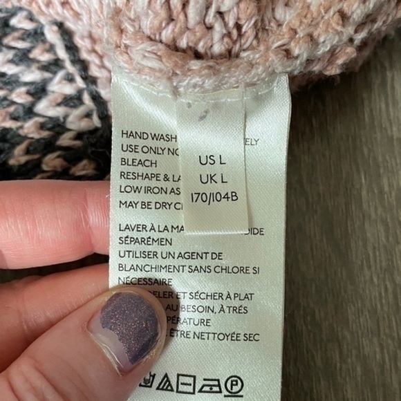 Free People Jackson Pattern Sweater In Rosewater Size Large - Picture 9 of 15